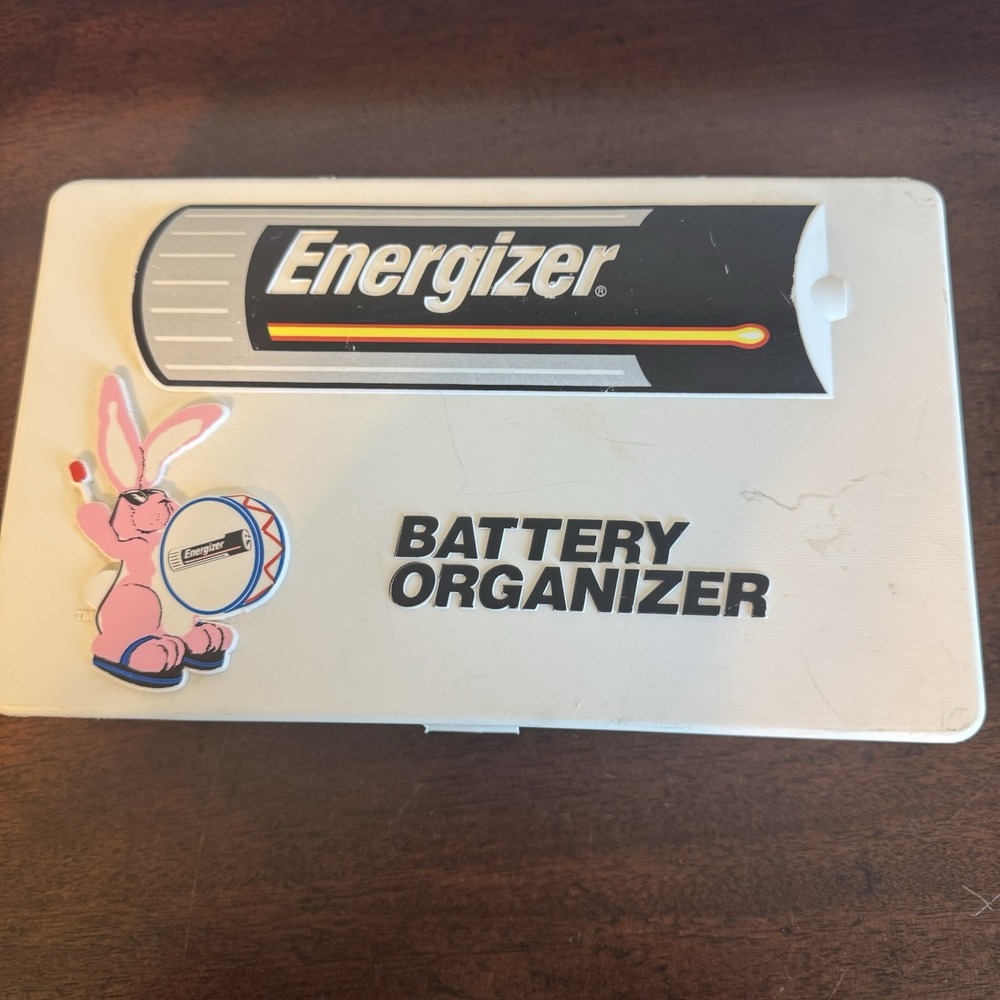Vintage The Energizer Bunny Battery Storage Organizer Container Case Retro